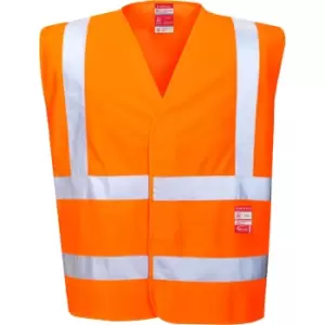 Image of Biz Flame Hi Vis FR Treated Flame Retardant High Vis Vest Orange S / M