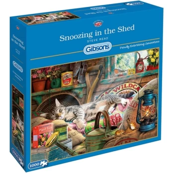 Image of Snoozing in the Shed Jigsaw Puzzle - 1000 Pieces