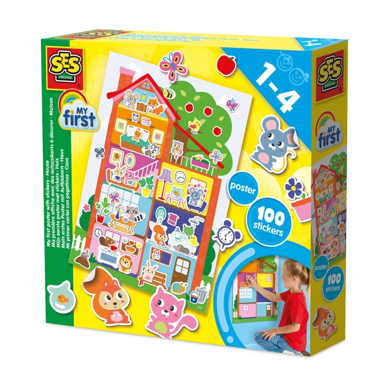 Image of SES Creative My first poster with stickers - House Multi unisex One Size