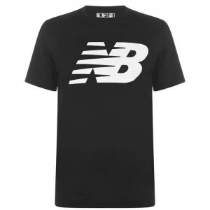 Image of New Balance Logo Graphic QT T Shirt Mens - Black
