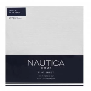 Image of Nautica Flat Sheet - White