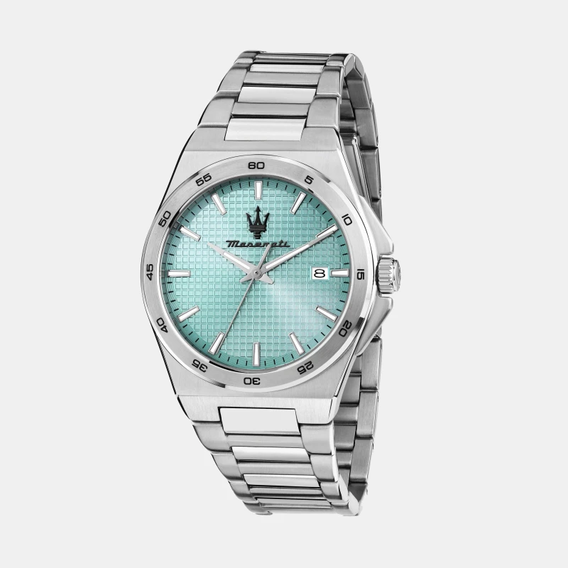 Image of Maserati Mens Velocita Quartz Analogue Watch Baby Blue male One Size