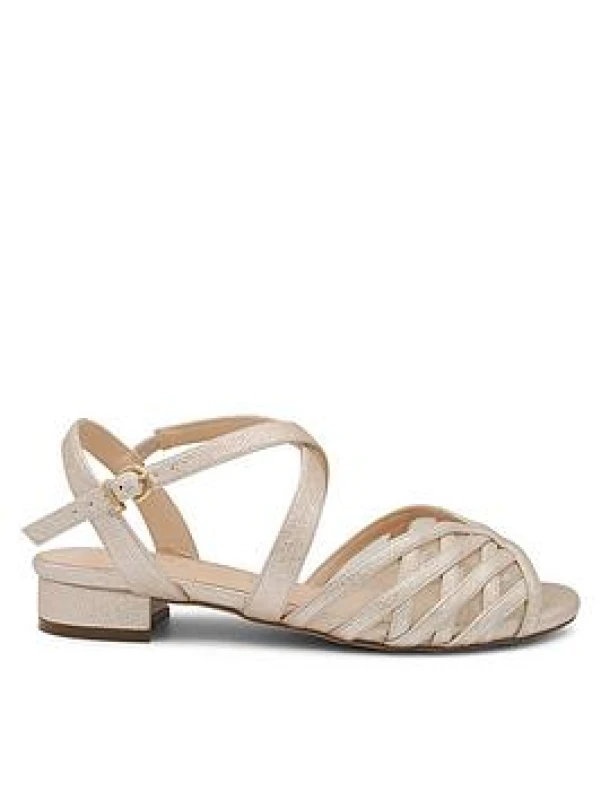Image of Paradox London 'Polly' Wide Fit Low Heel Sandal Nude