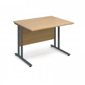 Image of Maestro 25 GL Straight Desk 1000mm x 800mm - Graphite cantilever Frame