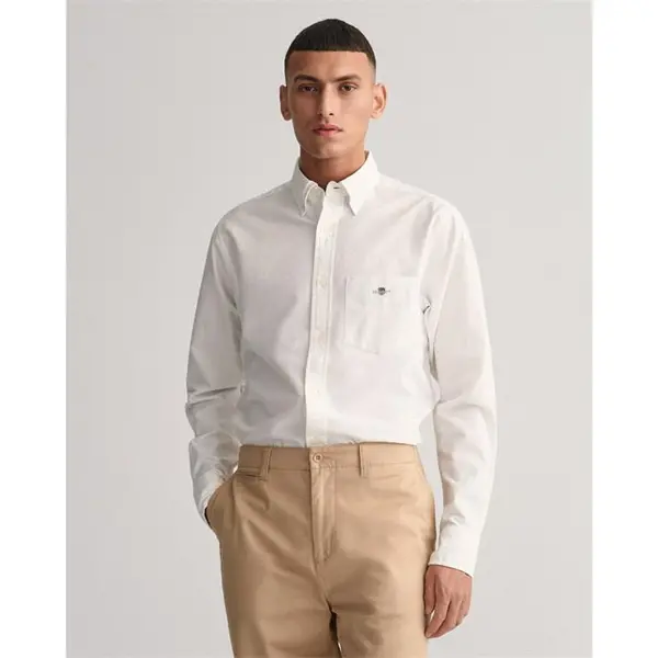 Image of Gant Regular Fit Oxford Shirt - White XL