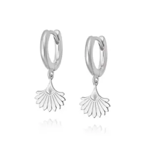 Image of Daisy London 925 Sterling Silver Palm Fan Drop Earrings Sterling Silver