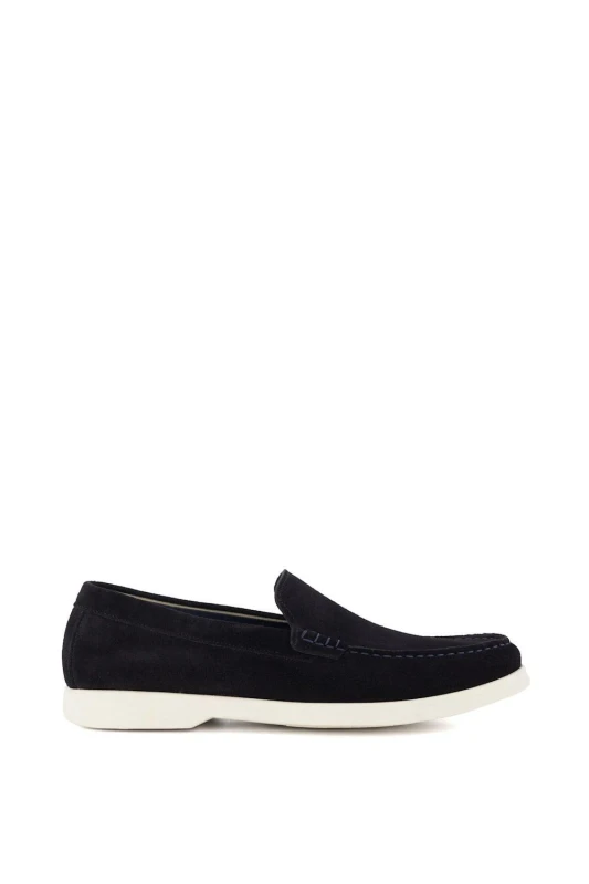 Image of Dune London Dune London Men 'Buftonn' Suede Loafers in Navy Size: 10 Navy 10 Male 5059549947555