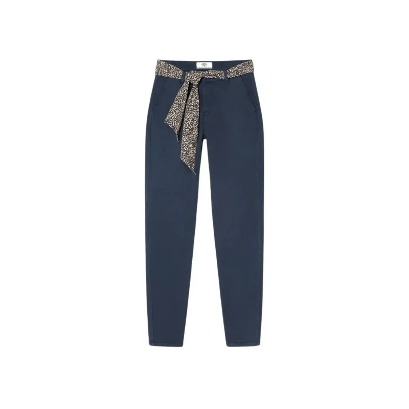 Image of Le Temps des cerises Womens chino Trousers Le Temps des cerises Dyli 4 Bleu Female 23