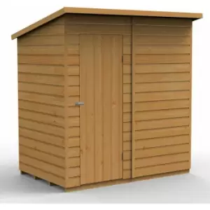 Image of 6' x 4' Forest Shiplap Dip Treated Windowless Pent Wooden Shed (1.96m x 1.39m) - Golden Brown