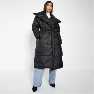 Image of I Saw It First Petite Padded Midi Duvet Coat - Black