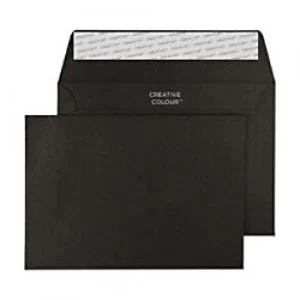 Image of Creative Dark Coloured Envelopes C6 Peel & Seal 114 x 162mm Plain 120 gsm Jet Black Pack of 500