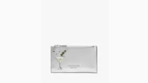 Image of Shaken Not Stirred Embellished Metallic Small Slim Bifold Wallet