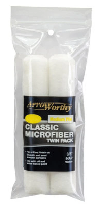 Image of Arroworthy Classic Microfiber Mini Roller Refill - Medium Pile - 6.5" (2 Pack)