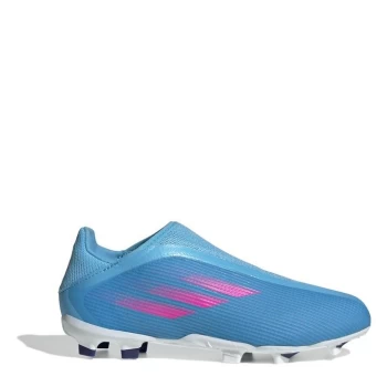 Image of adidas X .3 Laceless Junior FG Football Boots - Blue