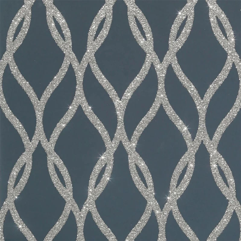Image of Arthouse Sequin Trellis Navy/Silver sw9