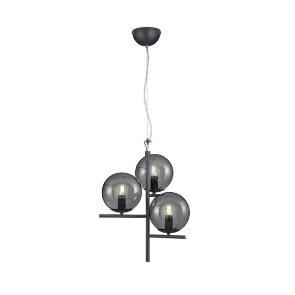 Image of Pure Modern 3 Light Multi Arm Pendant Ceiling Light Anthracite