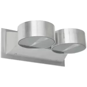 Image of Sienna Rajka LED Integrated LED Wall Light Aluminum Brushed, Glass Matt
