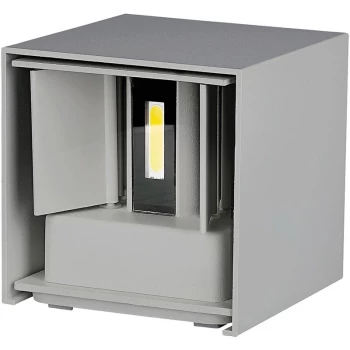 Image of VT7080 6W LED Wall Light Up-Down With Bridgelux Chip Grey Square 3000k - V-tac