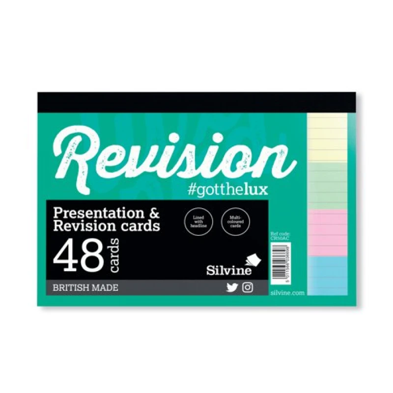 Image of Silvine 48 REVISION CARD AST PK960