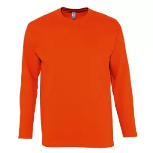 Image of SOLS Mens Monarch Long Sleeve T-Shirt (S) (Orange)