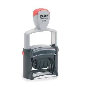 Image of Trodat Professional 5440L Text Dater Stamp Text Blue Date Red 5440L