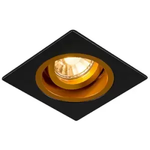Image of Zumaline Lighting - Zumaline Chuck Square Recessed Downlight, Gold, 1x GU10