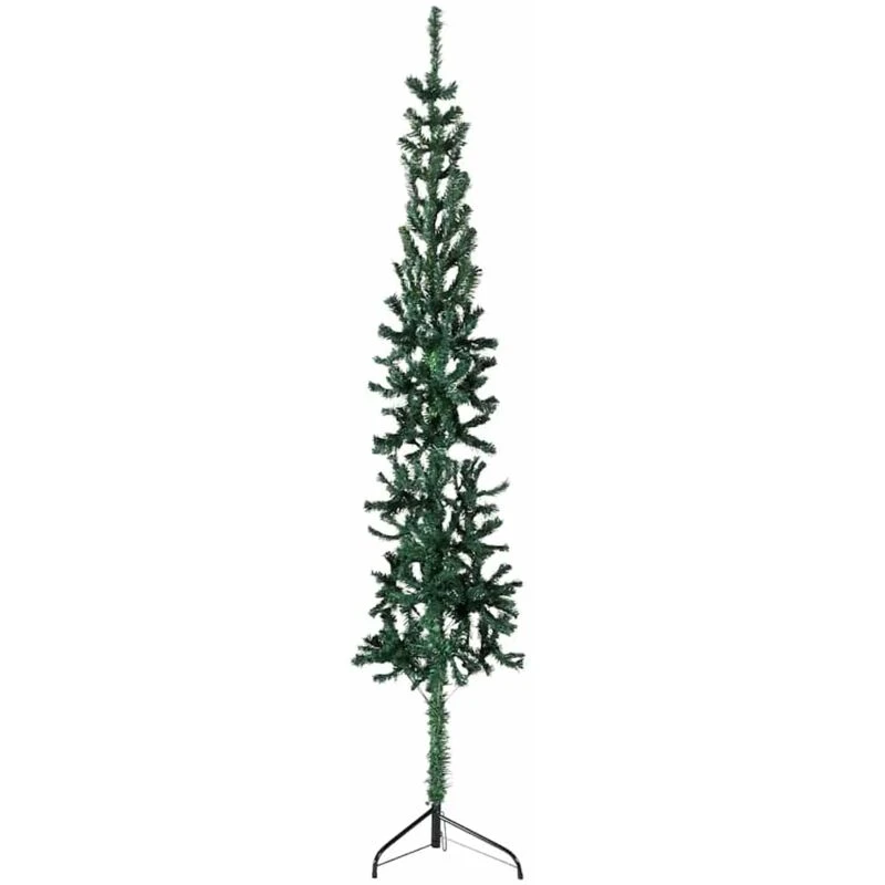 Image of VIDAXL Vidaxl - Slim Artificial Half Christmas Tree with Stand Green 240cm 8720287001065