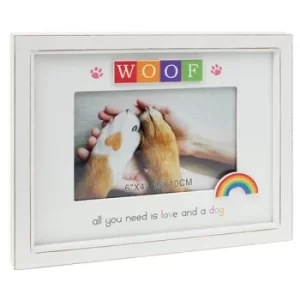 Image of Rainbow Scrabble Frame 6x4 Woof