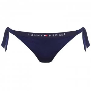 Image of Tommy Bodywear Logo Cheeky Bikini Bottoms - Pitch Blue CUN