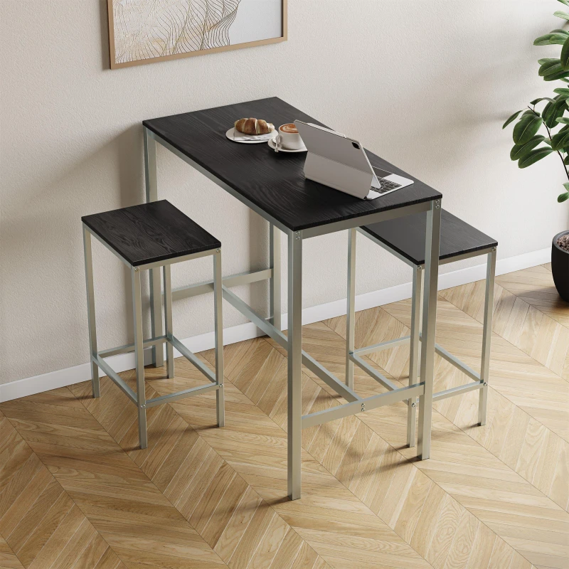 Image of Lassic Vida Designs Roslyn 2 Seater Bar Table Set Black unisex 2 Seater