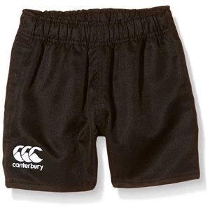 Image of Canterbury Of New Zealand Boys Rugby Professional Polyester Shorts-Black, Size 12