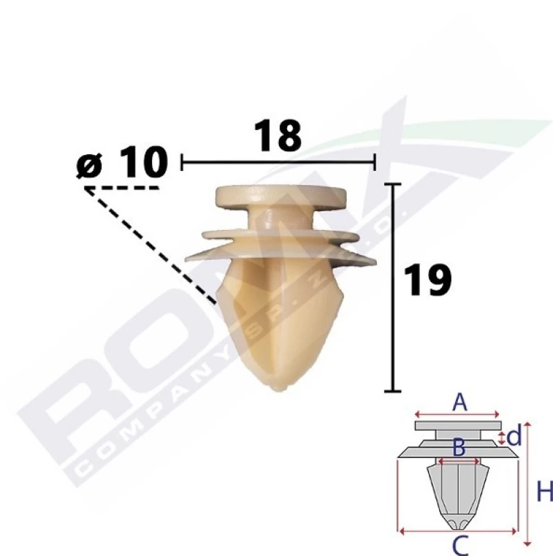Image of ROMIX C70852 Clip, trim-/protection strip Clip,trim-/protection strip (3881)