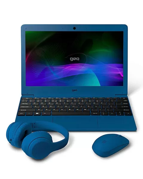 Image of Geobook 110 11.6" Blue Laptop Bundle