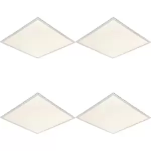 Image of 4 PACK Anti-Glare Ceiling Panel Light - 40W Cool White LED - White Paint