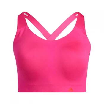 Image of adidas Ultimate Bra (Plus Size) Womens - Team Real Magenta / Vivid Red