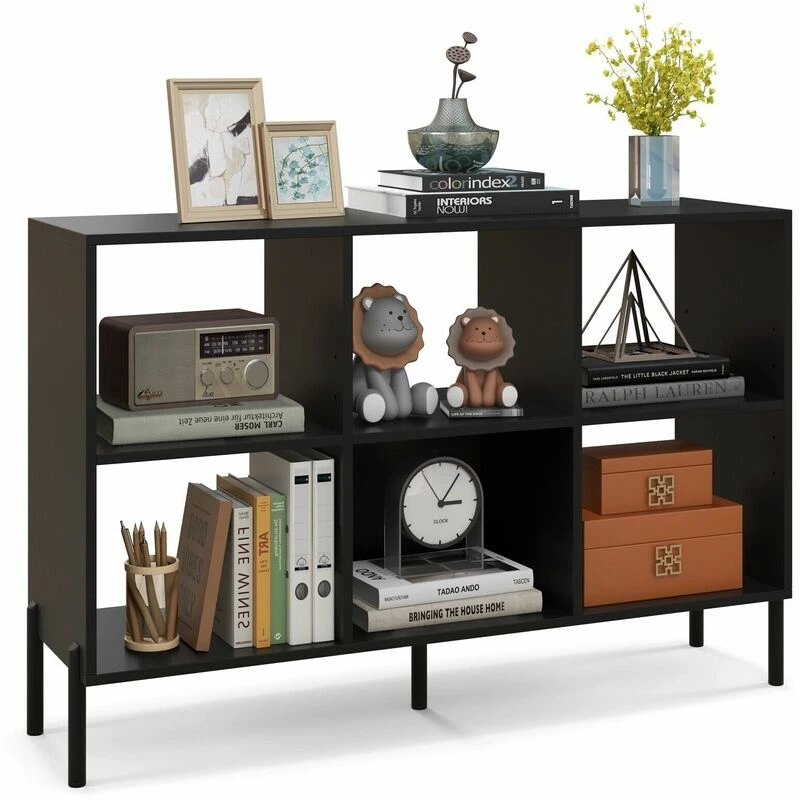 Image of COSTWAY 2Pcs Round Bar Table Counter Bistro Pub Tables w/Fixed Tabletop and Stable Base Black