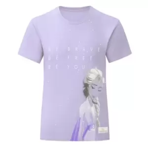 Image of Frozen II Girls Elsa T-Shirt (5-6 Years) (Lilac)