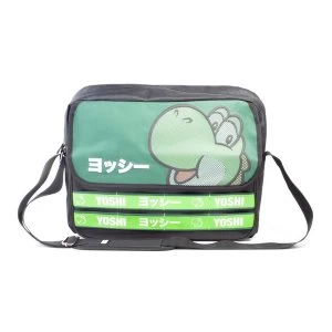 Image of Nintendo - Yoshi Taped Unisex Messenger Bag - Black/Green