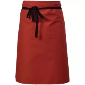 Image of BonChef 24" Waist Apron (One Size) (Red) - Red