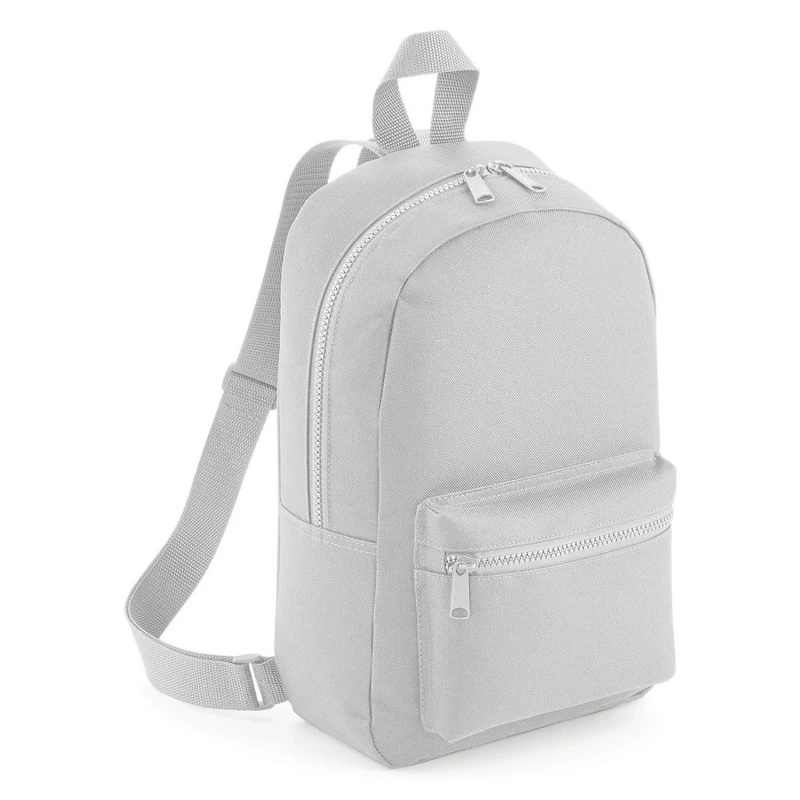 Image of Bagbase Mens Mini Essential Backpack Rucksack Bag in Light Grey Light Grey Male