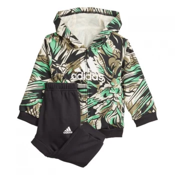 Image of adidas Jogger Set Kids - Black / Semi Screaming Green /