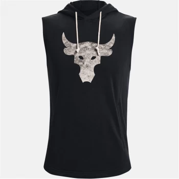 Image of Urban Armor Gear Project Rock Terry Sleeveless Hoodie Mens - Black/White