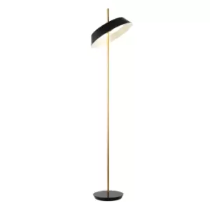 Image of Vertigo LED Integrated Floor Lamp Black, Gold 3000K 2160Lm