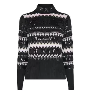 Image of Ted Baker Limara Fairisle Jumper - Black