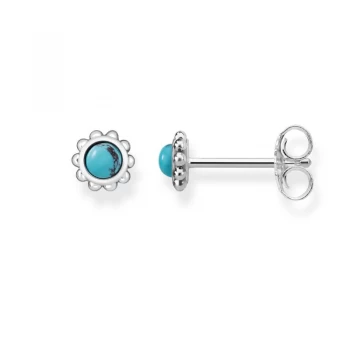 Image of Ladies Thomas Sabo Sterling Silver Glam & Soul Ethno Turquoise Stud Earrings