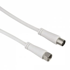 Image of Hama SAT Connection cable F plug - coax plug 1.5m 90 dB