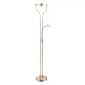 Image of Garona LED Floor Lamp 20W+5W Antique Brass