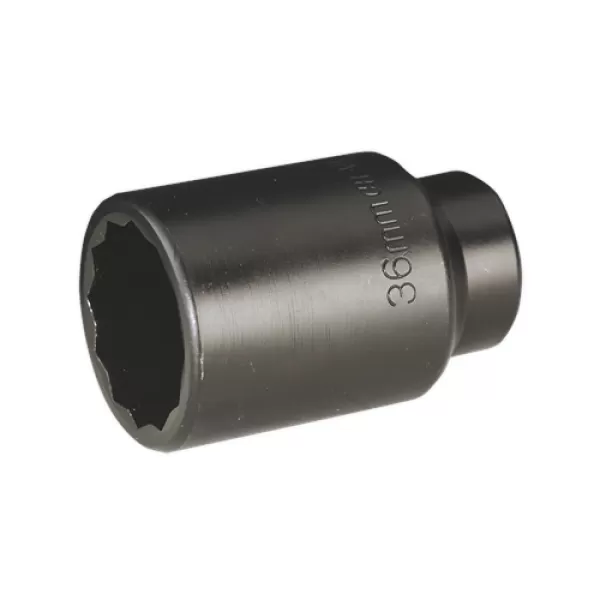 Image of Genuine SEALEY SX006 Impact Socket 36mm Bi-Hex Deep 1/2Sq Drive