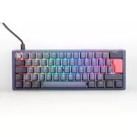 Image of Ducky One3 Cosmic Mini 60% USB RGB Mechanical Gaming Keyboard Cherry MX Red Switch - UK Layout