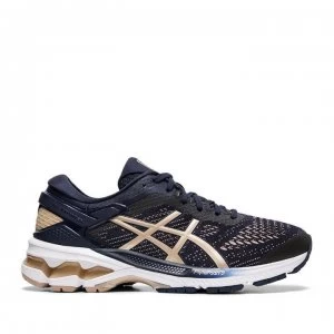 Image of Asics Gel Kayano 26 Ladies Running Shoes - Navy/Silver